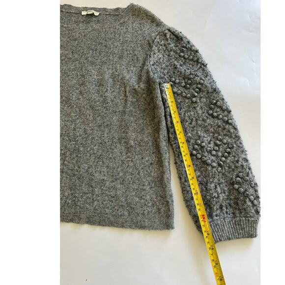Splendid Womens XL Gray Textured Knit Sweater Cottagecore Lagenlook Boho - Picture 7 of 16